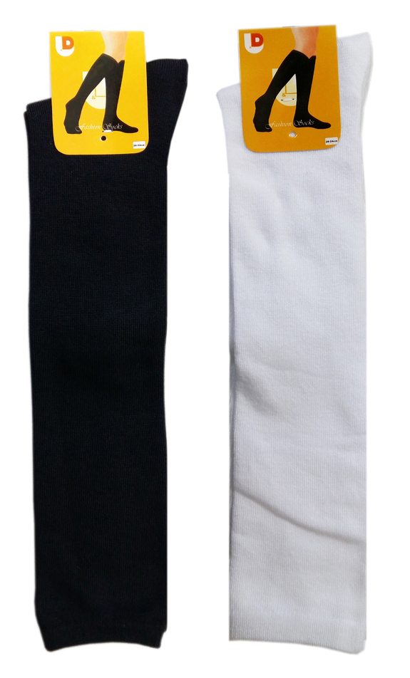 純棉半統襪-黑色K284A-1