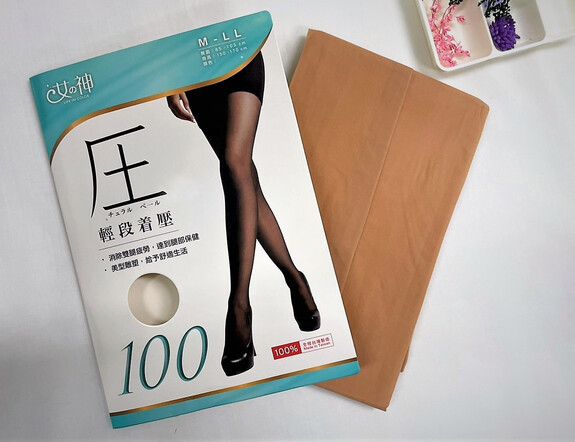 100丹微透膚機能褲襪-膚Q978-1