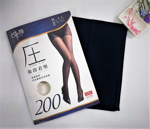 200D微透膚機能褲襪-黑Q980